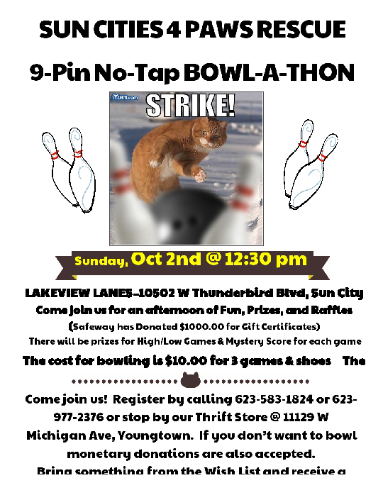 Sun Cities 4 Paws Bowl-a-Thon